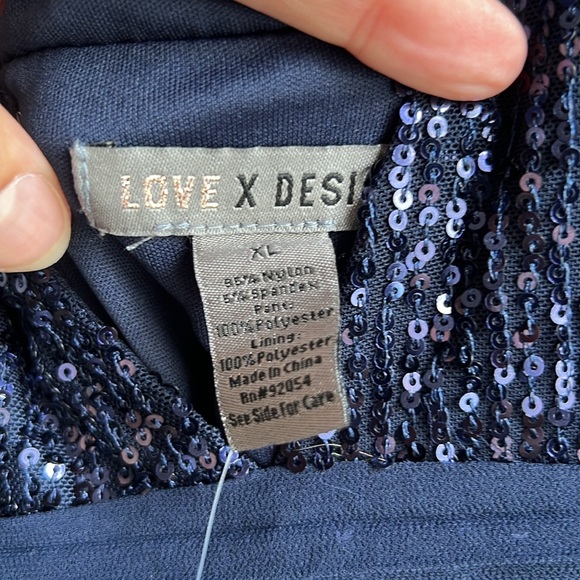 NWT Love By Design Daphne Sequin Top V-Plunge Maxi Dress. XL - Picture 4 of 5